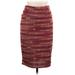 Lularoe Casual Midi Skirt Midi: Burgundy Tweed Bottoms - Women's Size Large