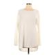 MICHAEL Michael Kors Long Sleeve T-Shirt: Ivory Tops - Women's Size Large