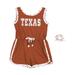 Girls Toddler Colosseum Texas Orange Longhorns Scoops Ahoy Floral Romper & Scrunchie Set