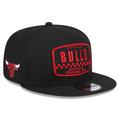 Men's New Era Black Chicago Bulls Rally Drive Finish Line Patch 9FIFTY Snapback Hat