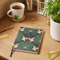 Waters and Noble A5 Soft Cover Oriental Crane Notebook Green/Brown