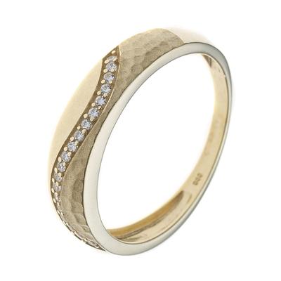 Goldring JOBO Gr. 58, gold (gelbgold 333), Fingerringe, Damen, 58, Gelbgold 333, 333 Gold mit Zirkonia