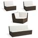Santa Monica Seating Replacement Cushions - Ottoman, Solid, Juniper - Frontgate
