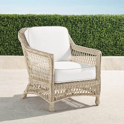 Hampton Lounge Chair in Ivory Wicker - Sunbrella Rain, Rain Moss - Frontgate