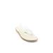 Coach Shoes | Coach Womens Leather Slip On Devlynn Thong Flip Flops Sandals Ivory White Size 8 | Color: White | Size: 8