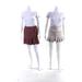 Free People Skirts | Free People Womens Metallic Zippered Mini Skirt Gold Tone Red Size 4 2 Lot 2 | Color: Gold | Size: 4