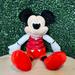 Disney Toys | Disney Mickey Mouse Plush 20” Valentines Bowtie Vest Rare | Color: Black/Red | Size: Osbb