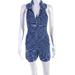 Free People Pants & Jumpsuits | Free People Women's Sleeveless Button Down Open Back Knit Romper Blue Size S | Color: Blue | Size: S