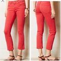 Anthropologie Jeans | Anthropologie Pilcro And The Letterpress Stet Red Coral Jeans | Color: Red | Size: 28