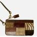 Coach Bags | Authentic Vintage Y2k Coach Wristlet Patchwork Suede Brown Leather Clutch | Color: Brown/Tan | Size: Os