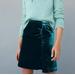 Anthropologie Skirts | Anthropologie Luxe Crushed Velvet Mini Skirt | Color: Green | Size: 14