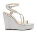 Jessica Simpson Shoes | Jessica Simpson Tadria Platform Wedge Silver Sandal Women’s Size 9 | Color: Silver | Size: 9