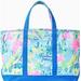 Lilly Pulitzer Bags | Lilly Pulitzer Mercato Tote Bag - Multi Lilly Loves Dc Graphic - New With Tags | Color: Blue/Pink | Size: Os