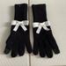 Kate Spade Accessories | Kate Spade Black White Grosgrain Bow Tech Friendly Gloves Nwot | Color: Black | Size: Os