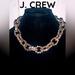 J. Crew Jewelry | J. Crew- Rhinestone Chain Link Necklace | Color: Gold/Pink | Size: Os
