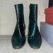 Zara Shoes | Green Zara Leather Heels | Color: Green | Size: 7