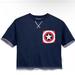 Disney Tops | Disney Parks Capitan America Marvel Cropped Shirt | Color: Tan | Size: Xl