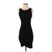 Leith Casual Dress - Bodycon Scoop Neck Sleeveless: Black Print Dresses - Women's Size X-Small