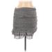 Max Studio Casual Mini Skirt Mini: Gray Solid Bottoms - Women's Size Medium