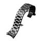 Stainless Steel Watchband Curved Strap Casio EFR-526/303/304/530/556/552 Men's BEM-506/501 Bracelet Wristband 20 22 24mm (Color : A black, Size : 22mm)