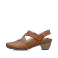 Rieker 41697 Soft Leather Shoe with Heel Adjustable Strap (Tan, UK Footwear Size System, Adult, Women, Numeric, Medium, 5)