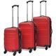 Suitcases Three Piece Hardcase Trolley Set Red 45.5/55/66 cm Others