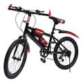 20 Inch Kids Mountain Bike, 7 Speed MTB Unisex Girls Boys Junior Bicycle for Children with Kettle & Holder, Storage Bag, Compass Bell, Max Load 85 KG, 6-12 yrs (Red)