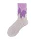 CALCET Fluffy socks Coral Velvet Women'S Autumn And Winter Mid-Calf Socks Thickened Contrasting Color Sleep Socks 6 Pairs-H-35-41