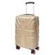 House Of Leather Union Jack Print 4 Wheel Spinner TSA Hard Shell Luggage Suitcases Travel Bags Taupe Cabin