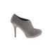 Apt. 9 Heels: Slip On Stilleto Cocktail Gray Print Shoes - Women's Size 10 - Round Toe