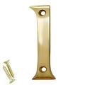 RCH Supply Company 4" H Reflective Weather Resistant Brass House Number Brass/Metal in Yellow | 4 H x 1.3 W x 0.1 D in | Wayfair NO-BR2270-100-1-PB