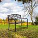 Andover Mills™ Efird Iron Garden Outdoor Bench Metal in Brown | Wayfair 21A2D46BD4484EC8A8116EB752330E53