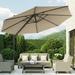 Arlmont & Co. Rocelyn 132" Cantilever Umbrella in Brown | 105.1 H x 132 W x 132 D in | Wayfair 098F1D129ADF431895300BF6173BDF15