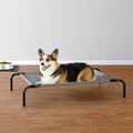 Tucker Murphy Pet™ Cooling Elevated Dog Bed w/ Metal Frame, Medium, 43 X 26 X 7.5 Inch, Grey Polyester in Gray/Black | 8 H x 26 W x 43 D in | Wayfair