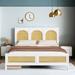 Bayou Breeze Arrellano Natural Style Platform Storage Bed w/ Rattan Headboard & Footboard in White/Yellow | 45.7 H x 63 W x 85.4 D in | Wayfair