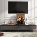 Corrigan Studio® Lavali 70" W Storage Credenza Wood in Black/Brown | 13.8 H x 70 W x 15.8 D in | Wayfair 741D4EEBA0664020A26D1A1D1771C6F6