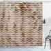 East Urban Home Nautical Shower Curtain Soft Colors Ocean Waves Polyester in Brown | 75 H x 69 W in | Wayfair FA1925D21E4E4034BDD2522874F1664D