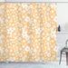 East Urban Home Floral Shower Curtain Daisy Blossom Spring Print Polyester in Brown | 75 H x 69 W in | Wayfair D4DD237AE66B436FA985701138ADD7BC