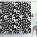 East Urban Home Floral Shower Curtain Daisy Blossom Spring Print Polyester in Blue/White/Black | 75 H x 69 W in | Wayfair