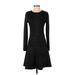 Max Studio Casual Dress - DropWaist: Black Tweed Dresses - Women's Size X-Small