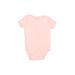 Carter's Short Sleeve Onesie: Pink Polka Dots Bottoms - Size 12 Month