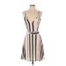 Shein Casual Dress - Mini: Tan Stripes Dresses - Women's Size 4