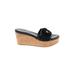 Coach Wedges: Slide Platform Bohemian Black Solid Shoes - Women's Size 8 1/2 - Open Toe