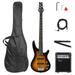 Bornmio Glarry GIB 5 String Full Size Electric Bass Guitar SS Pickups and Amp Kit for The Experienced Player Sunset Color