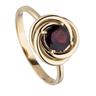 Fingerring JOBO ""Ring mit Granat"" Gr. 58, gold (gelbgold 333, rot), Fingerringe, Damen, 58, Gelbgold 333, 333 Gold