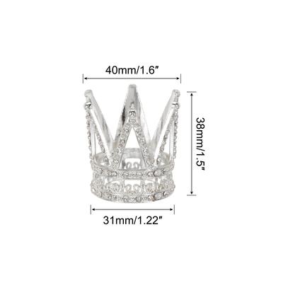 Crystal Ball Display Holder Crown Shaped Egg Stand 1.6 Inch 2Pcs