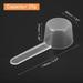 10Pcs Plastic Measuring Spoons Powder Scoops Spoon Table Spoon,20g/40ml Clear