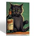 COMIO Retro Metal Tin Sign Cat Show Me Your Tito s Wall Poster Metal Tin Funny Kitty Home Bar Shop Decorations Coffee Vintage Sign Gift 16X20 Inch