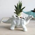 White Dinosaur Planter Pot for Succulents | Animal Planter | Succulent Planter Pot | Cute Planter | Dinosaur Planter | Dinosaur Decor