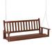 Gymax 5FT Wooden 3-Person Porch Swing Chair w/ Adjustable Galvanized Metal Chains Brown